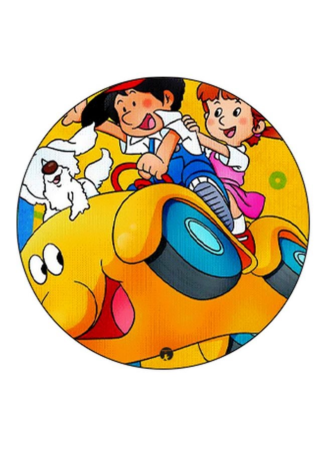 BP Cartoon Printed Pop Socket Phone Holder Yellow/Blue/White - Image 2