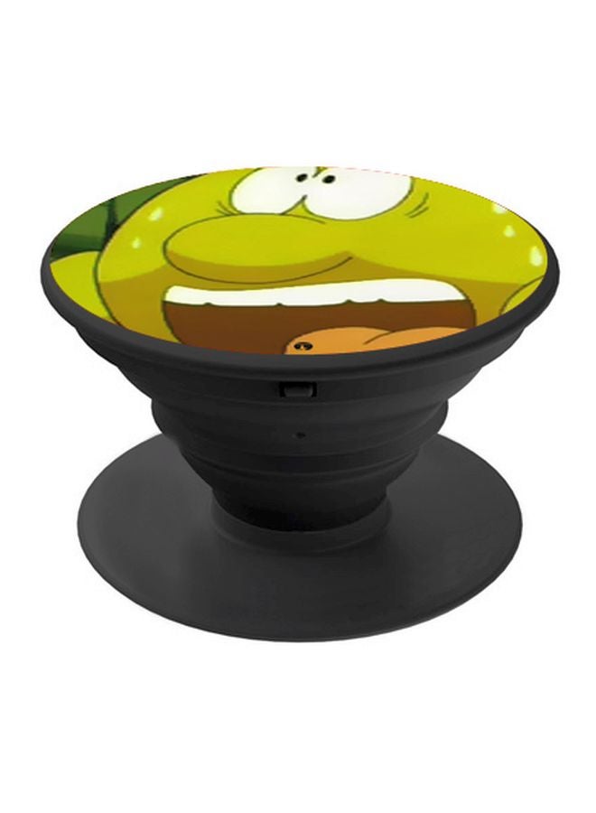 BP Cartoon Printed Pop Socket Phone Holder Green/White/Brown - Image 1