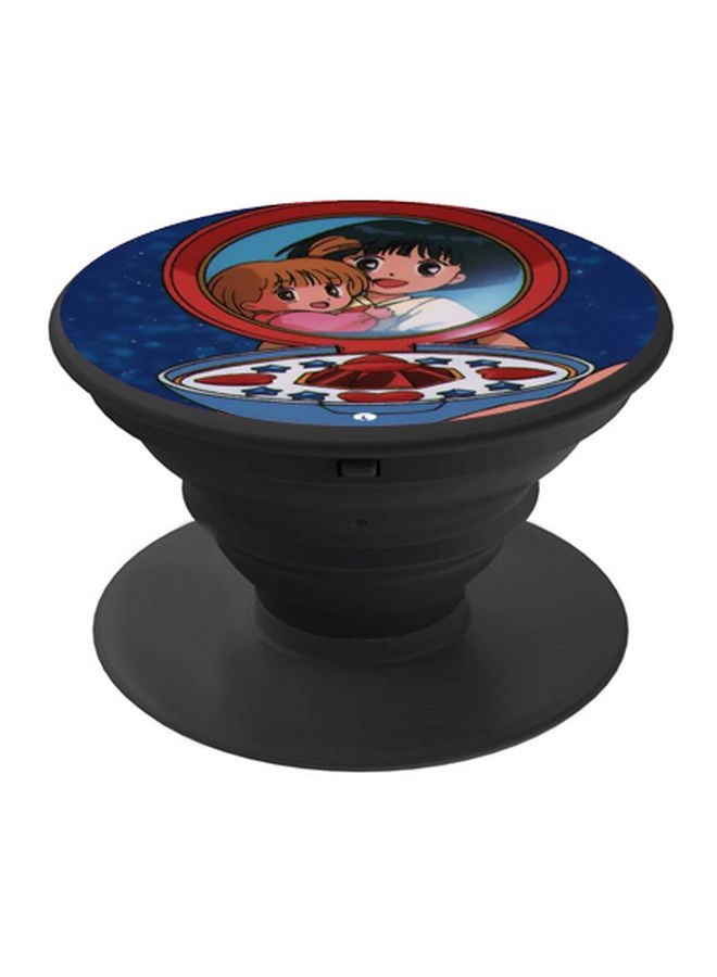 BP Cartoon Printed Pop Socket Phone Holder Blue/Red/White - Image 1