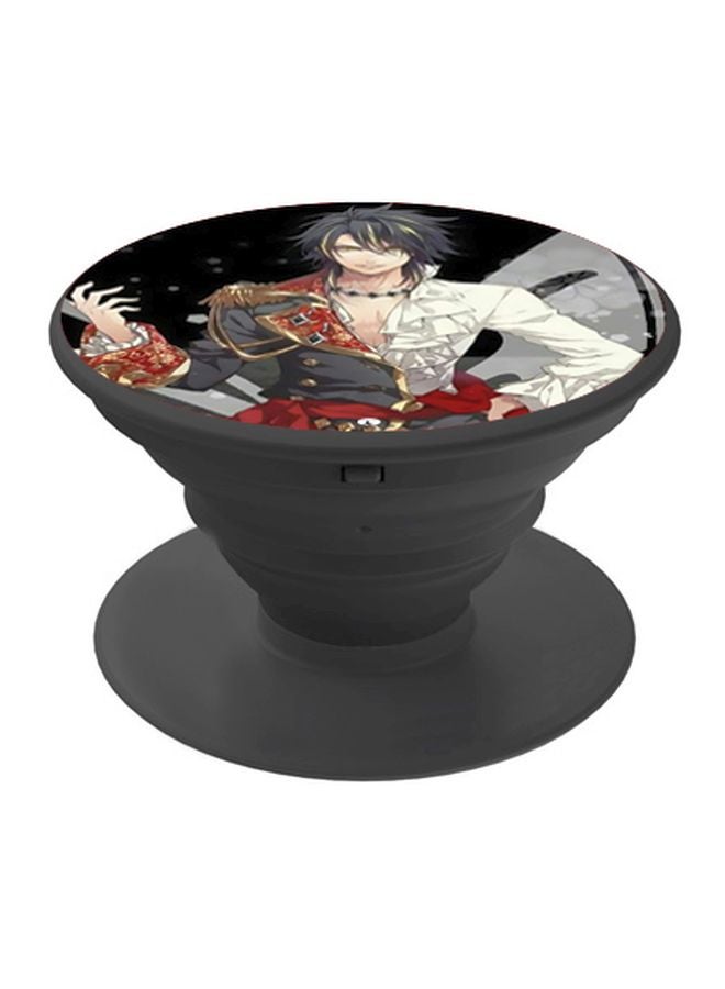 BP Cartoon Printed Pop Socket Phone Holder White/Grey/Beige - Image 1