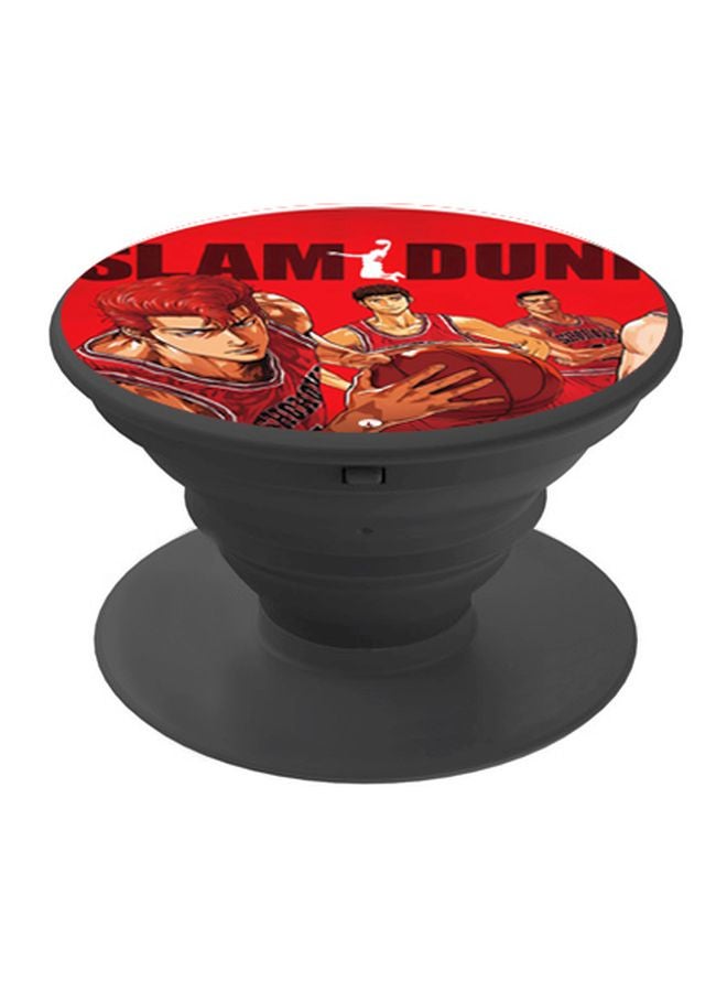 BP Cartoon Printed Pop Socket Phone Holder Red/Beige - Image 1