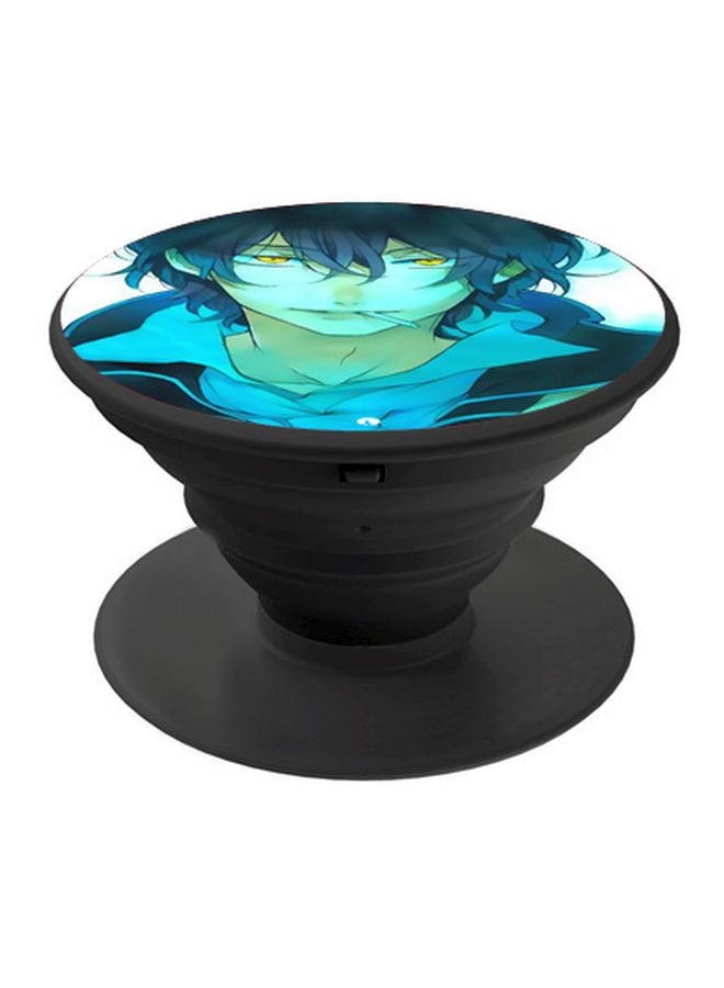 BP Cartoon Printed Pop Socket Phone Holder Blue/Yellow/White - Image 1