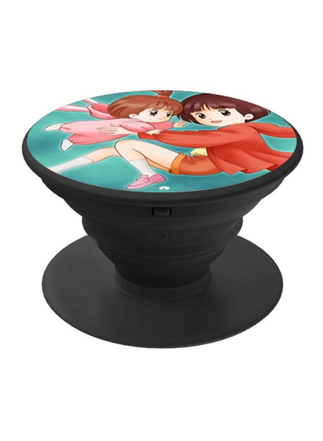 BP Cartoon Printed Pop Socket Phone Holder Blue/Pink/Red - Image 1