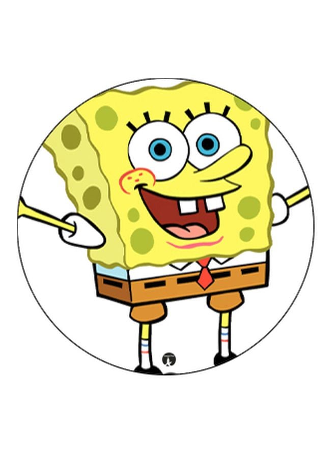 BP SpongeBob Printed Pop Socket Phone Holder Yellow/White/Brown - Image 2