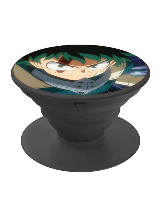 بي بي حامل هاتف على شكل مقبض أصابع منبثق بطبعة رسومات كرتونية بيج/أخضر/أزرق - Image 1