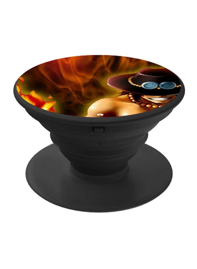BP Anime Printed Pop Socket Phone Holder Brown/Orange/Black - Image 1