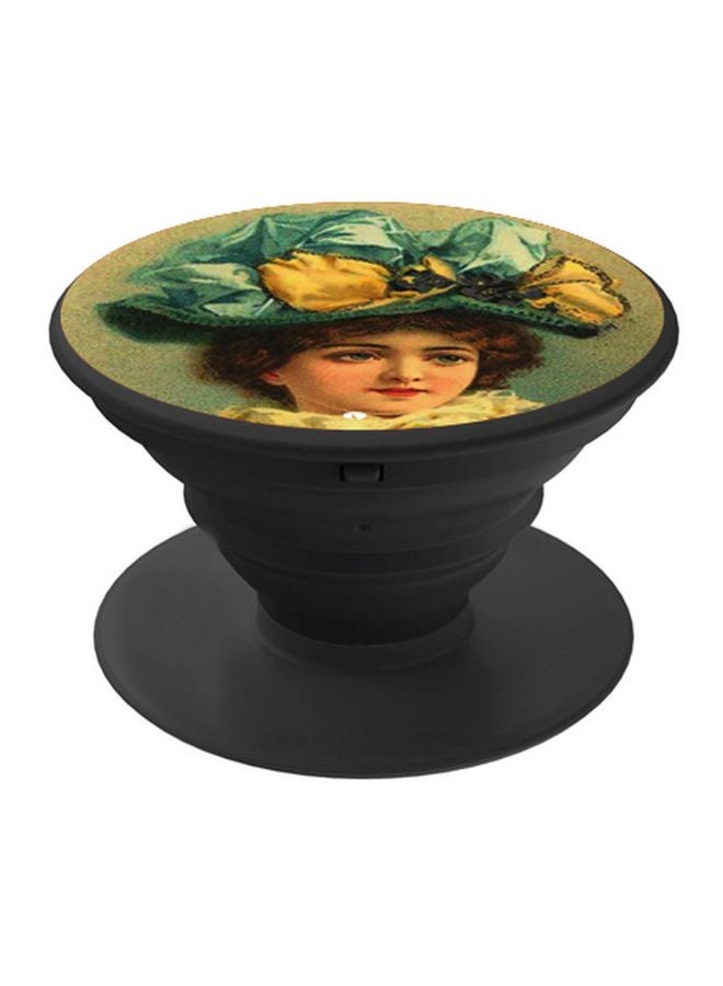 BP Girl Printed Pop Socket Phone Holder Blue/Brown/Black - Image 1