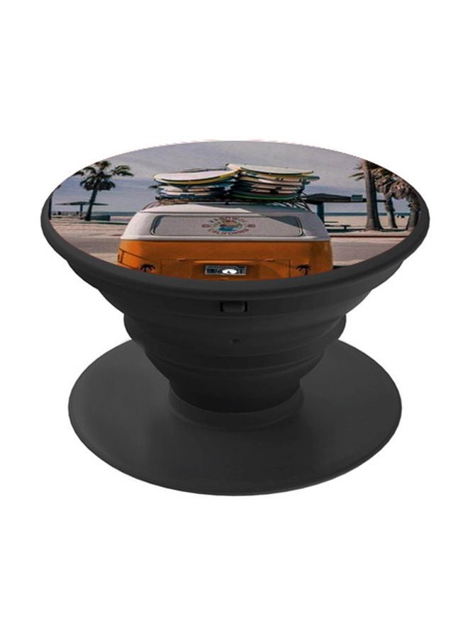 BP Bus Printed Pop Socket Phone Holder White/Orange/Black - Image 1