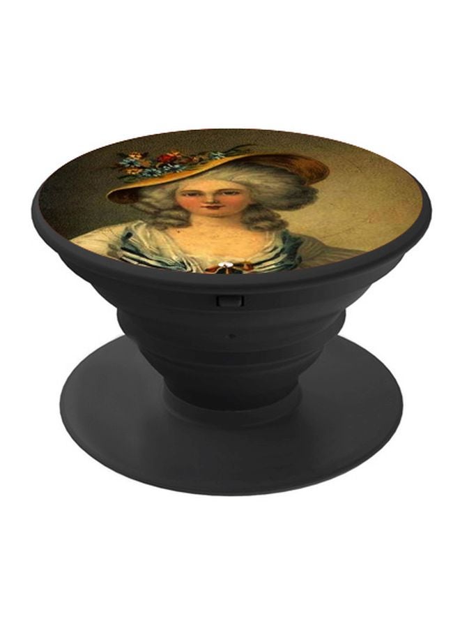 BP Lady Printed Pop Socket Phone Holder Beige/White - Image 1