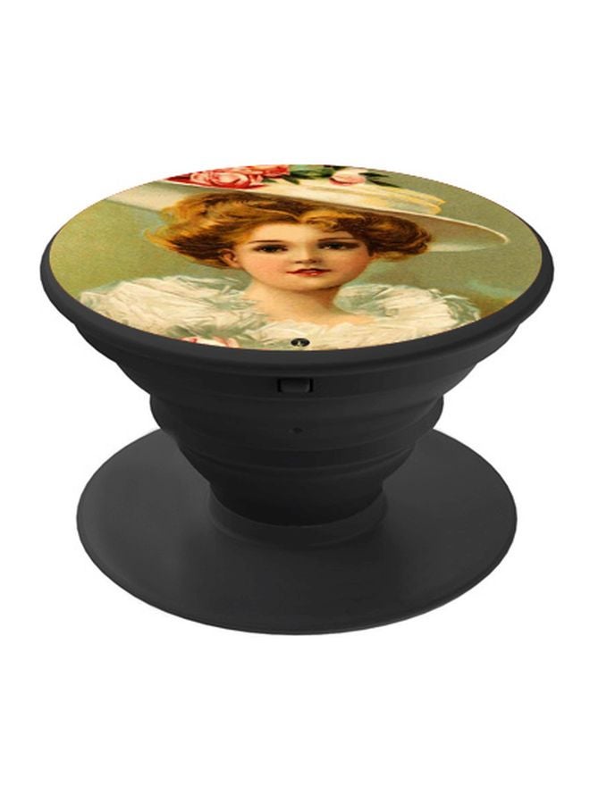 BP Lady Printed Pop Socket Phone Holder Black/Brown/Green - Image 1