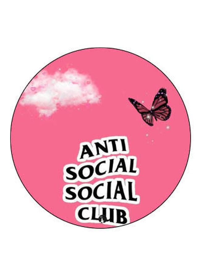 BP Anti Social Social Club Printed Pop Socket Phone Holder Black/Pink/White  - Image 2