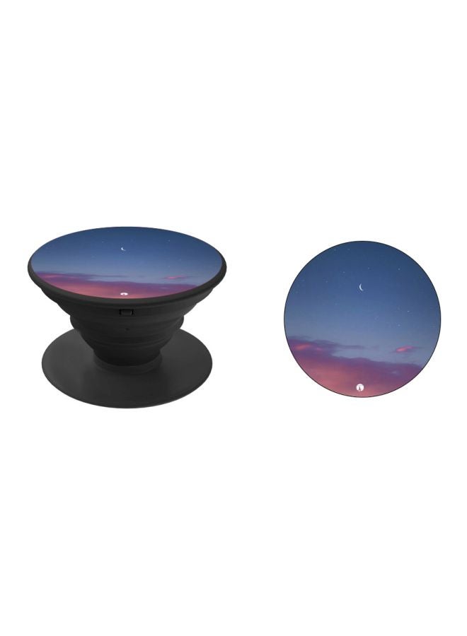 BP Moon Printed Pop Socket Phone Holder Black/Blue/Purple - Image 2