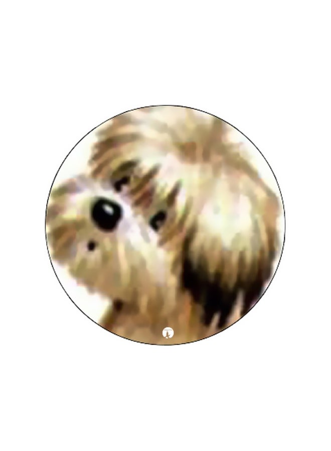 BP Dog Printed Pop Socket Phone Holder Beige/White - Image 2