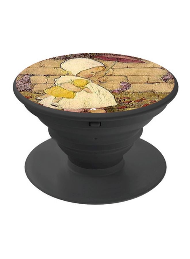 BP Cartoon Printed Pop Socket Phone Holder Yellow/Beige - Image 1