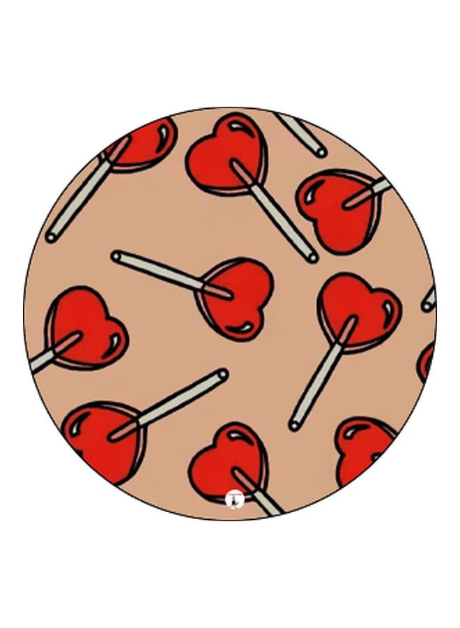 بي بي حامل هاتف بوب سوكيت مطبوع بتصميم قلوب بني/أسود/أحمر/أبيض - Image 2