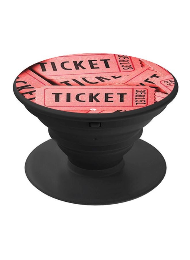 BP Ticket Printed Pop Socket Phone Holder Pink/Black  - Image 1