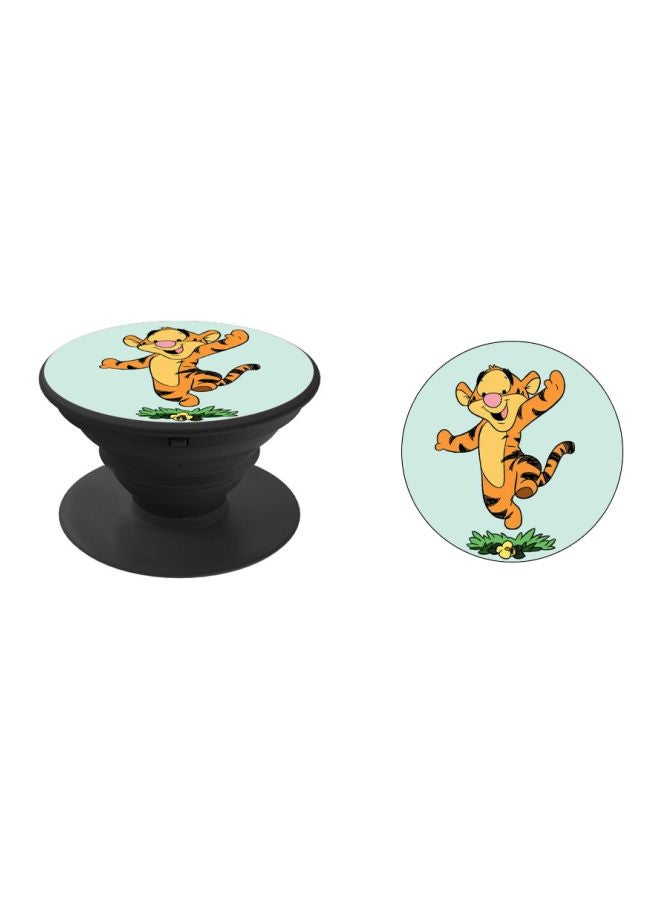 BP Tiger Printed Pop Socket Phone Holder Black/Green/Orange - Image 2