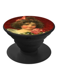 Girl Printed Pop Socket Phone Holder Black/Red/Beige
