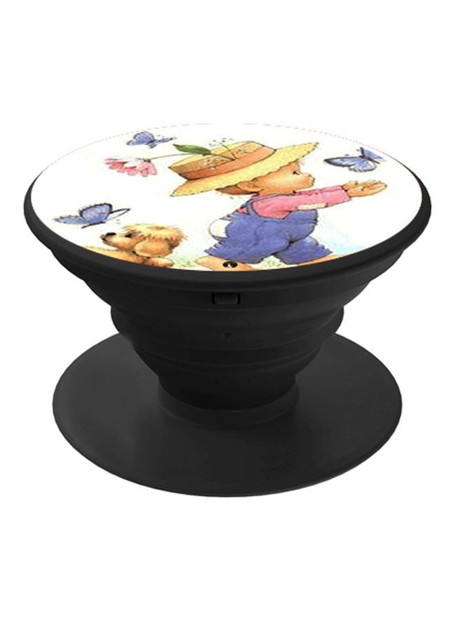 BP Kid Printed Pop Socket Phone Holder Black/White/Beige - Image 1