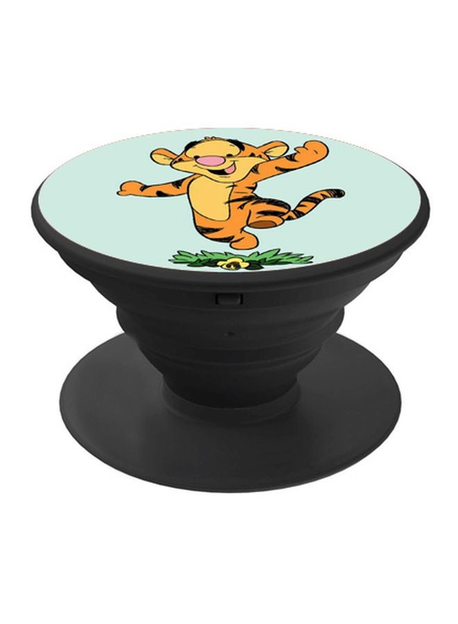 BP Tiger Printed Pop Socket Phone Holder Black/Green/Orange - Image 1