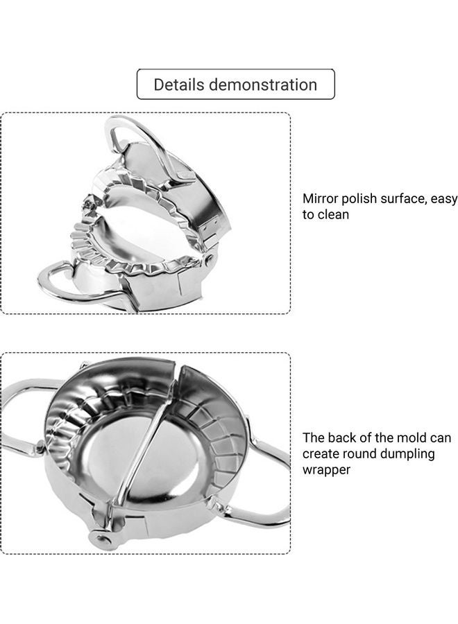 Stainless Steel Dumpling Maker Silver 9x5x7.5cm - Image 2