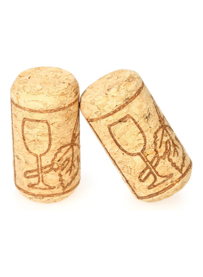100-Piece Oak Wine Stoppers Set Beige 40x21cm  - Image 4