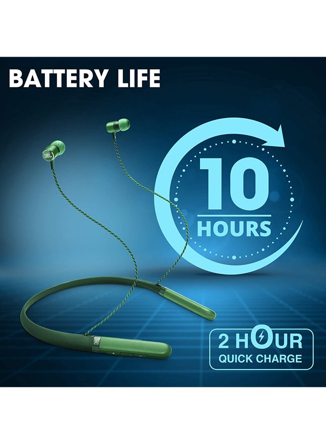 JBL - Live 200BT In-Ear Neckband Bluetooth Earphones Green - Image 1