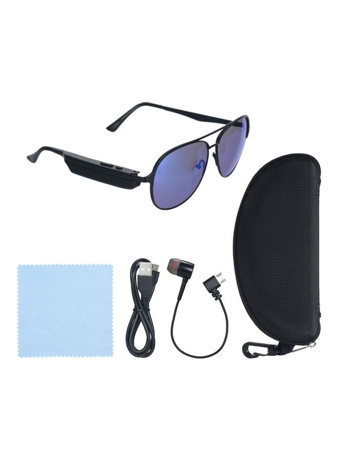 Generic UV Protected Sunglasses With Headphones And Storage Box Black  - Image 2