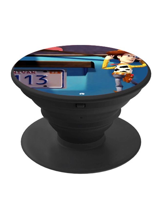 BP Cartoon Printed Pop Socket Phone Holder Blue/Yellow/White - Image 1