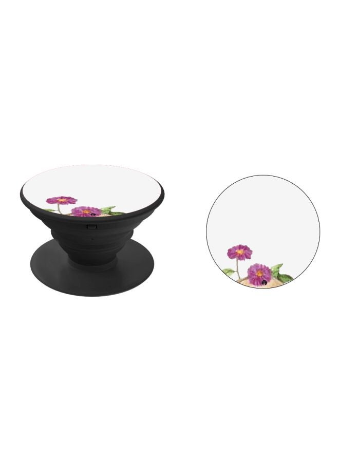 BP Floral Printed Pop Socket Phone Holder White/Purple/Pink - Image 2