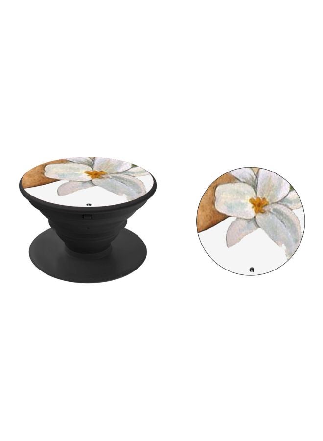 BP Floral Printed Pop Socket Phone Holder White/Brown - Image 2
