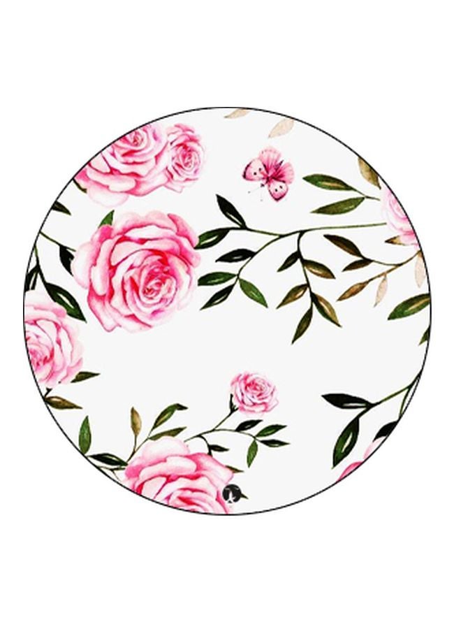 BP Flower Printed Pop Socket Phone Holder Pink/Green/Black - Image 2
