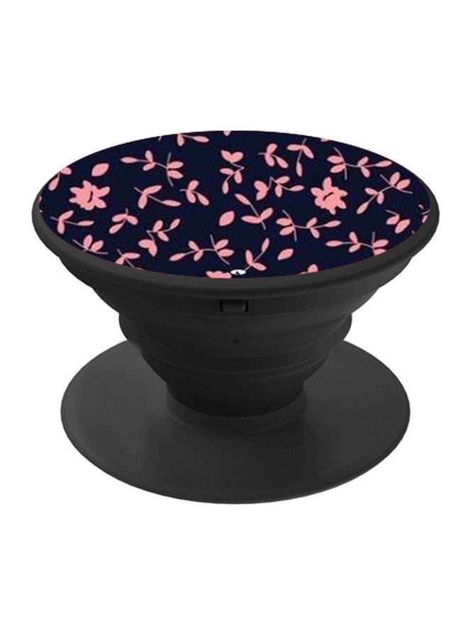BP Flower Printed Pop Socket Phone Holder Pink/Blue/Black - Image 1