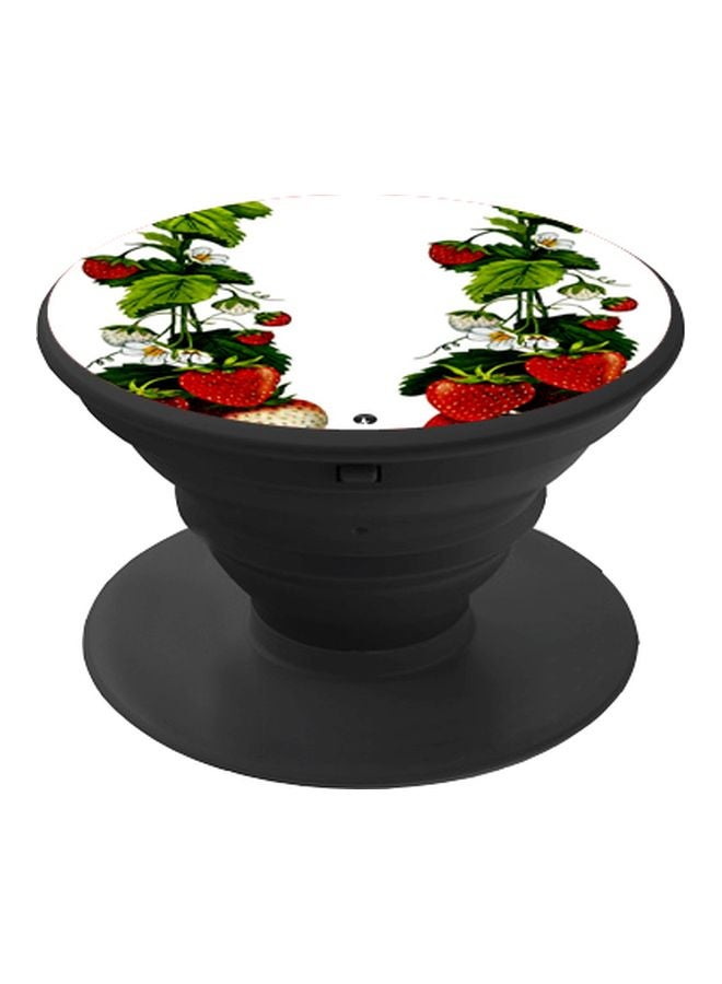 BP Strawberry Printed Pop Socket Phone Holder Red/Green/Black - Image 1
