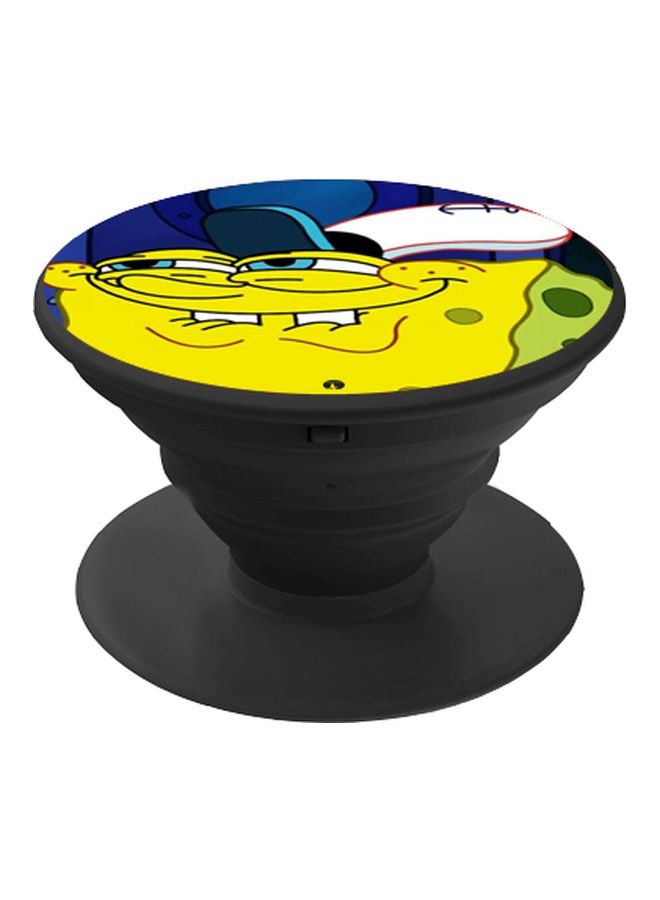 BP Spongebob Cartoon Printed Pop Socket Phone Holder Yellow/Blue/Black - Image 1