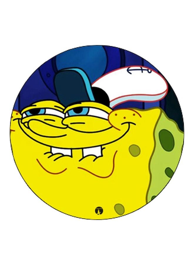 BP Spongebob Cartoon Printed Pop Socket Phone Holder Yellow/Blue/Black - Image 2