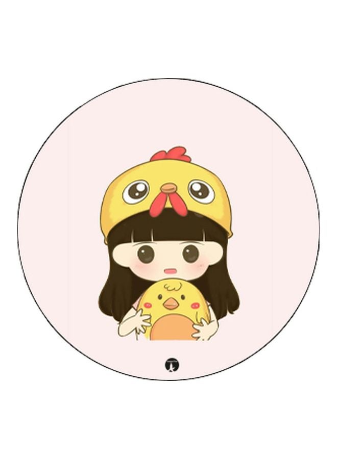 BP Cartoon Printed Pop Socket Phone Holder Black/Pink/Yellow - Image 2