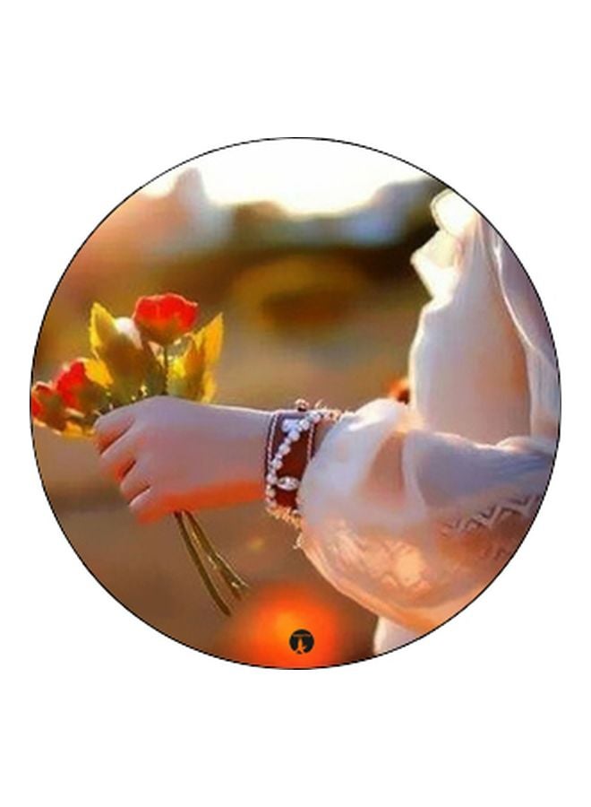 بي بي مقبس حامل الهاتف بطبعة أزهار أسود/ أبيض/ أخضر - Image 2