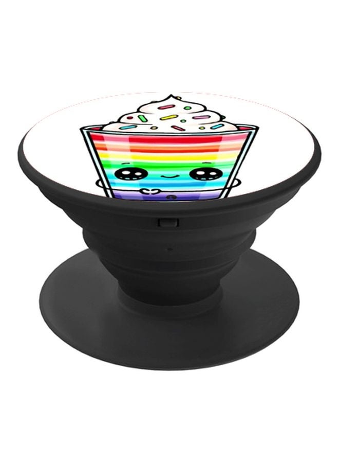 BP Printed Pop Socket Phone Holder White/Green/Black - Image 1