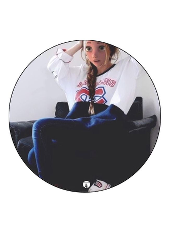 BP Cartoon Printed Pop Socket Phone Holder White/Blue/Black - Image 2