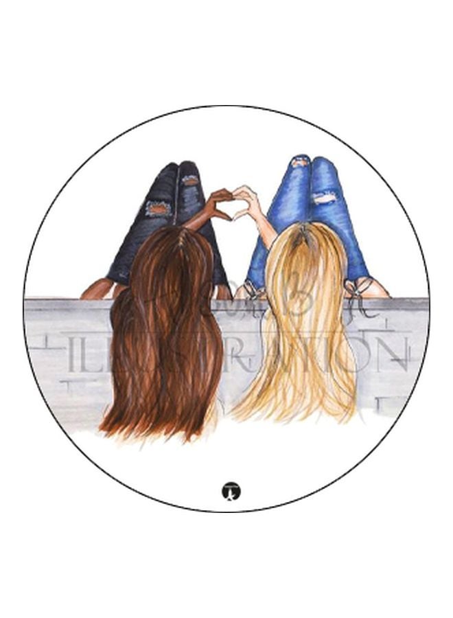 بي بي حامل هاتف على شكل مقبض أصابع منبثق بطبعة رسومات كرتونية بني/أزرق/أسود - Image 2