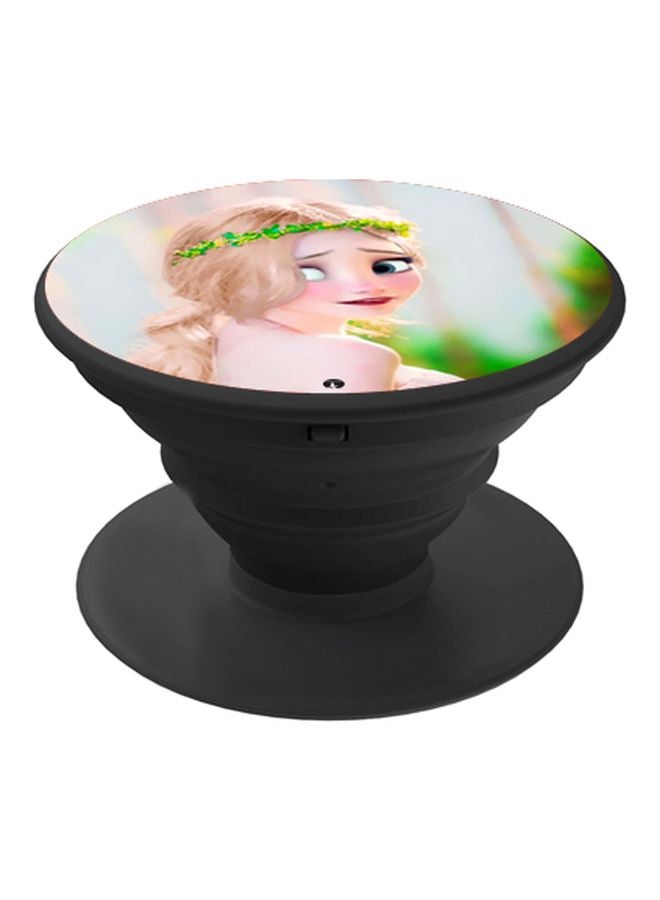 بي بي حامل هاتف على شكل مقبض أصابع منبثق بطبعة رسومات كرتونية بيج/ أخضر/ أسود - Image 1