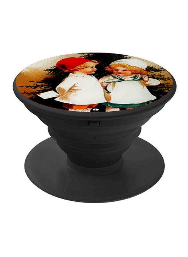 BP Cartoon Printed Pop Socket Phone Holder White/Red/Black - Image 1