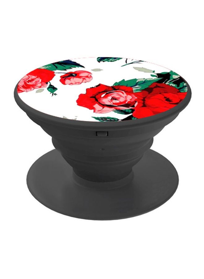BP Roses Printed Pop Socket Phone Holder White/Red/Black - Image 1