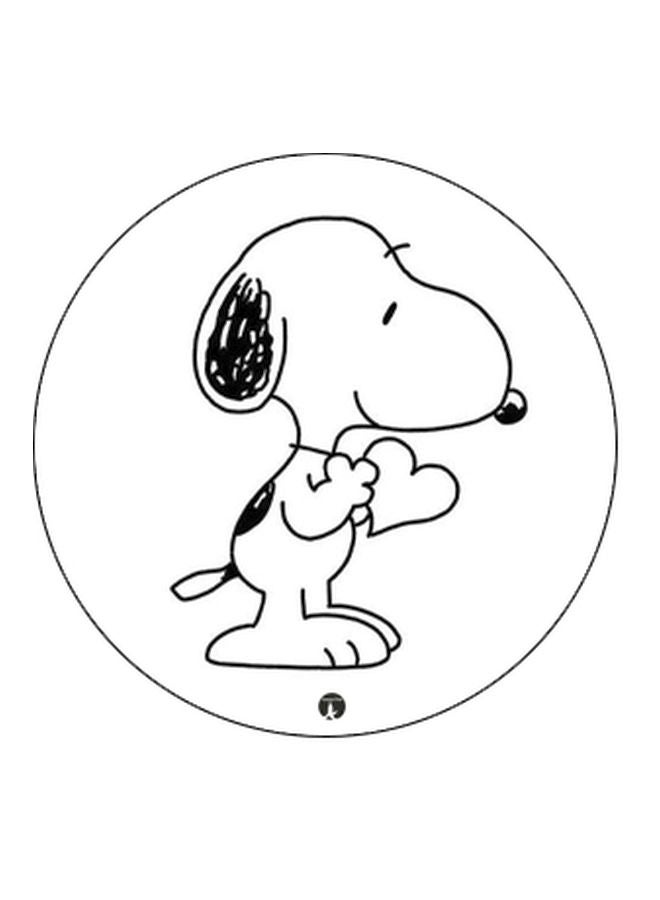 بي بي حامل هاتف بوب سوكيت مزيّن بطبعة شخصية الكلب سنوبي أبيض/ أسود - Image 2