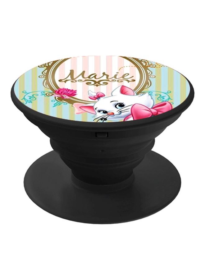 BP Marie Cat Printed Pop Socket Phone Holder Green/Pink/Black - Image 1