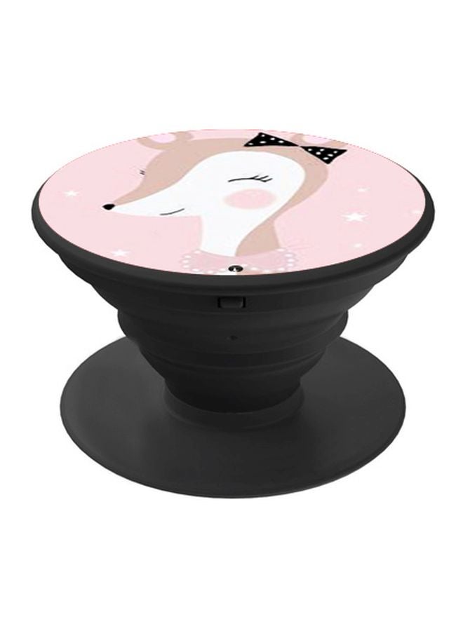 بي بي حامل هاتف بوب سوكيت بطبعة غزال وردي / أبيض / أسود - Image 1