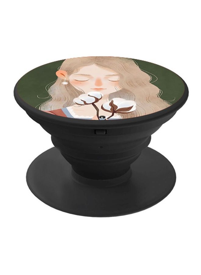 BP Girl Printed Pop Socket Phone Holder Beige/Green/Black - Image 1