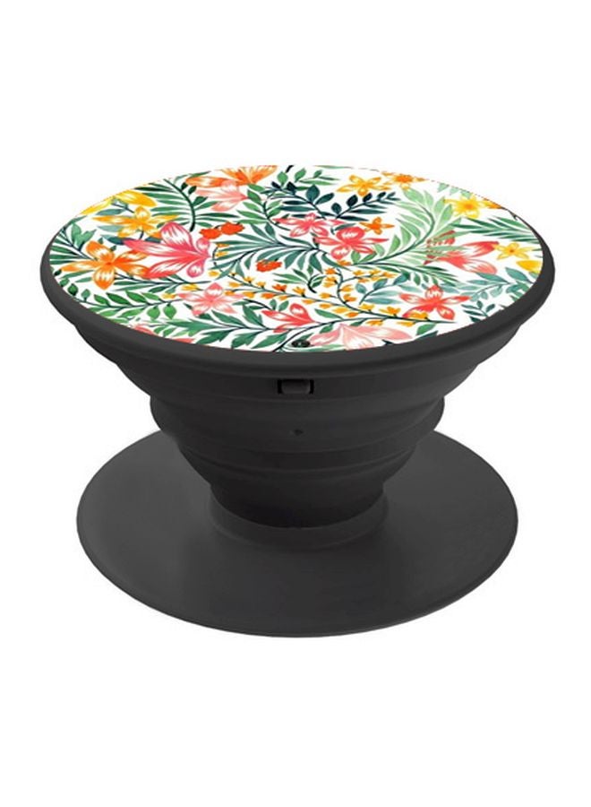 BP Floral Printed Pop Socket Phone Holder Green/Pink/Black - Image 1