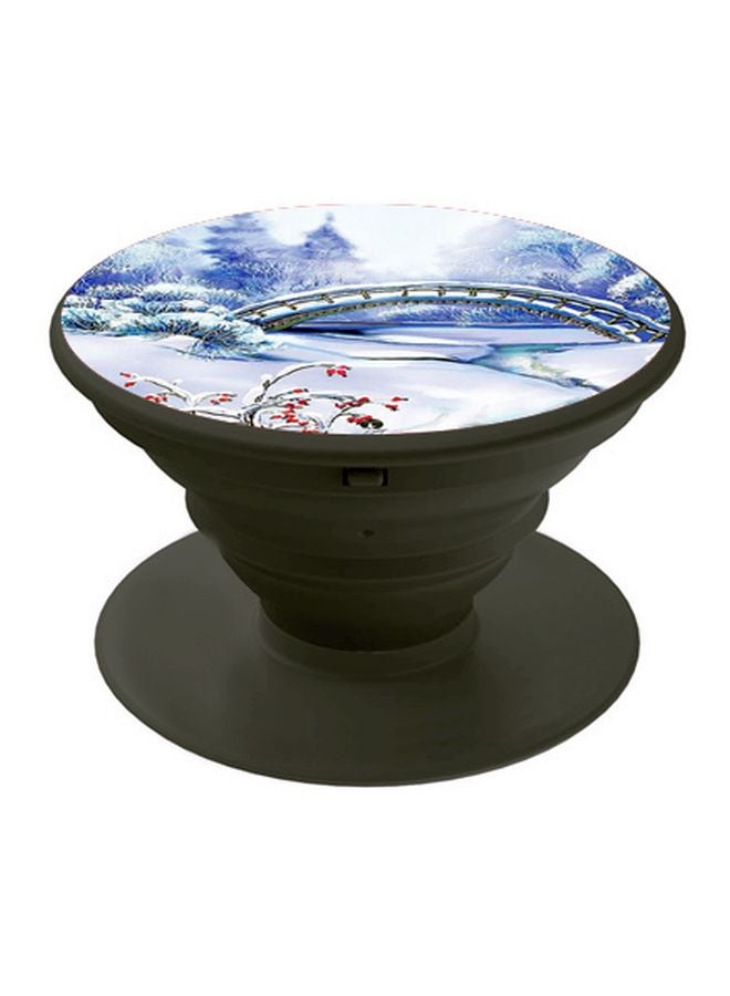 BP Snow Printed Pop Socket Phone Holder Blue/White/Black - Image 1